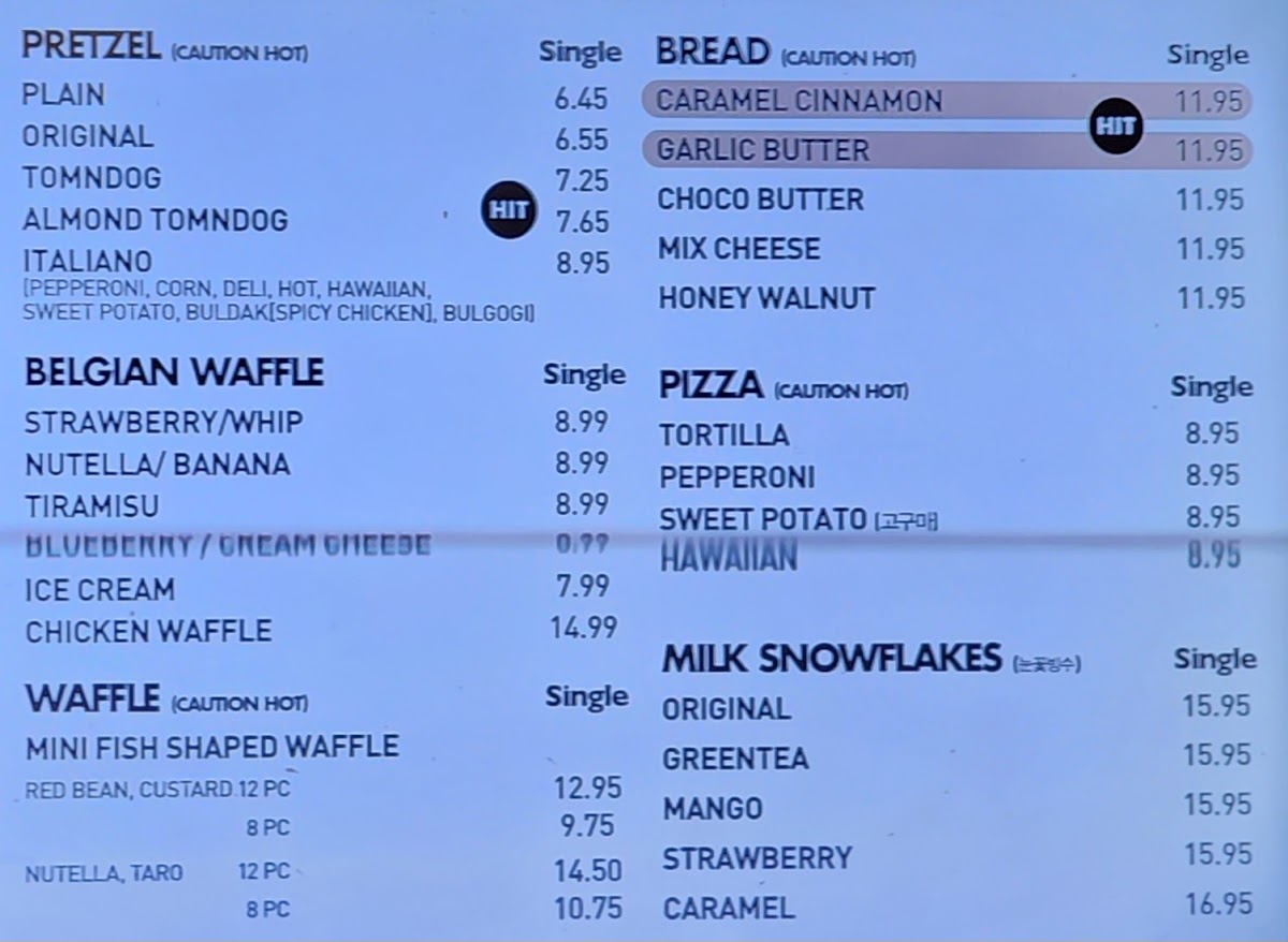 Tom N Toms Coffee Menu - Image 2