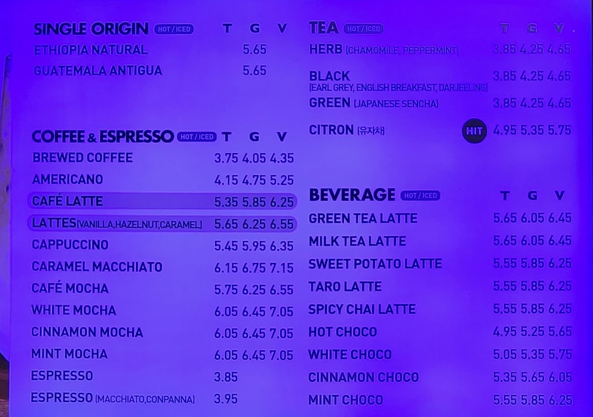 Tom N Toms Coffee Menu - Image 3